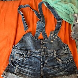 Denim bib overalls